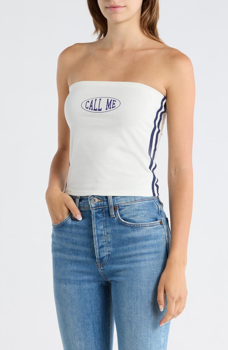 GOLDEN HOUR Call Me Y2K Tube Top, Main, color, Marshmallow