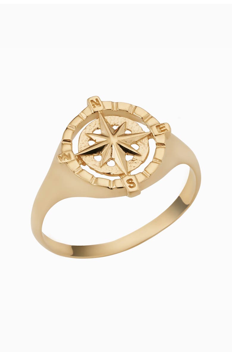 Oradina 14K Gold Compass Rose Ring, Main, color, 