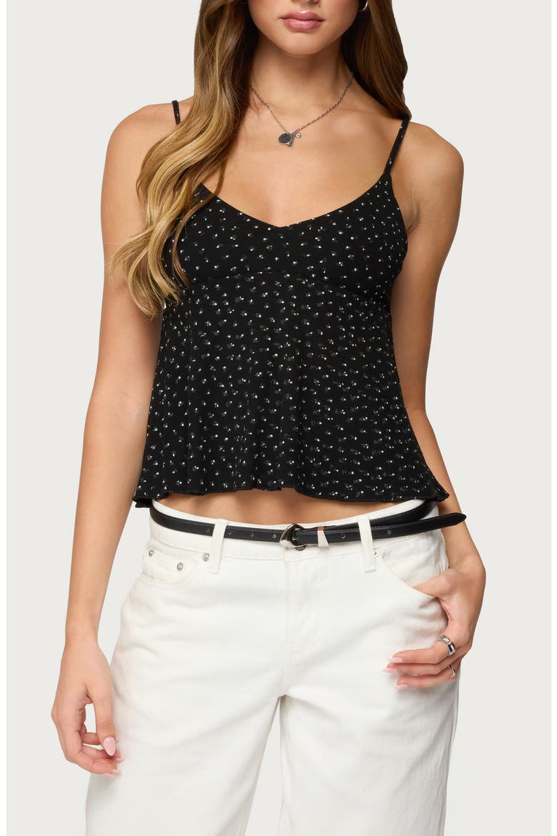 Kelli Floral Print Camisole, Main, color, BLACK