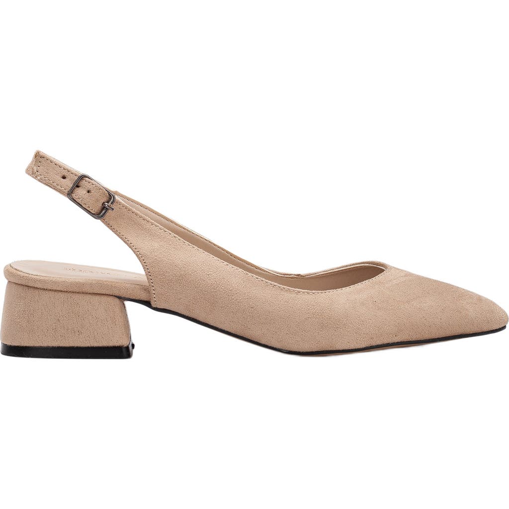 Forever & Always Shoes Emma Slingback Flat Heels in Beige at Nordstrom, Size 9