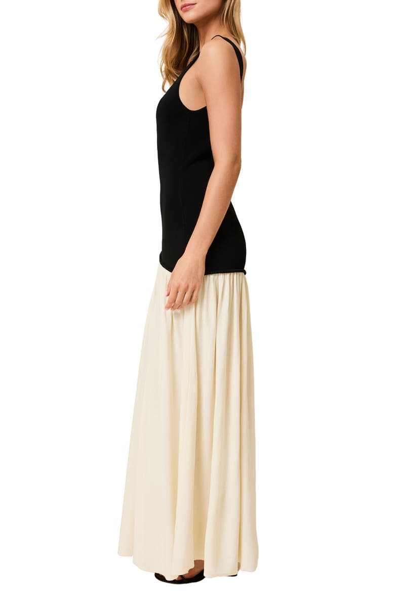 Solid & Striped The Camila Two-Tone Dress, Alternate, color, Noir X Brule