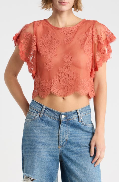 Lunar Ash Lace Crop Top