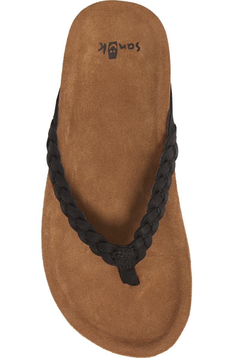 Sanuk She Loungy Braid Flip Flop, Alternate, color,