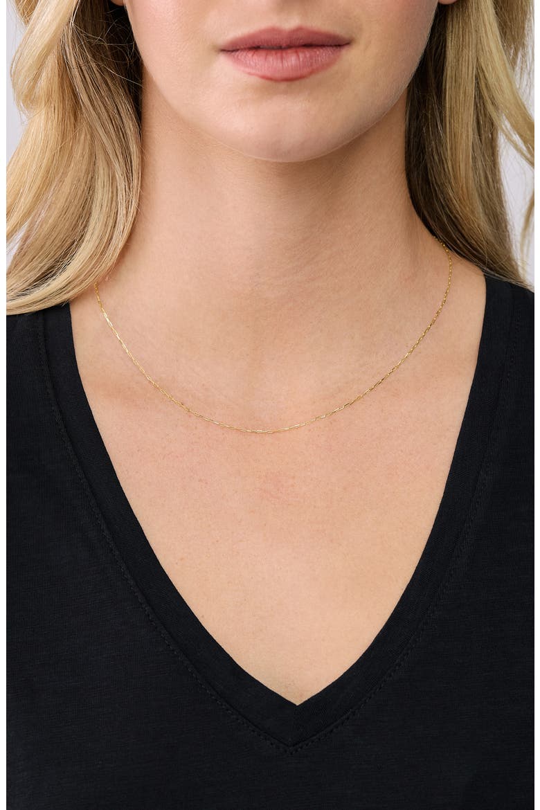14K Paper Clip Chain Necklace, Alternate, color, 14K YELLOW GOLD