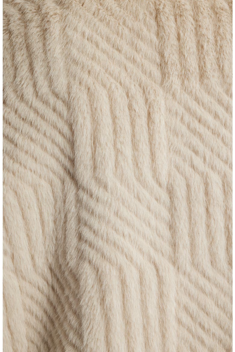 Square Pattern Faux Fur Coat, Alternate, color, OATMEAL