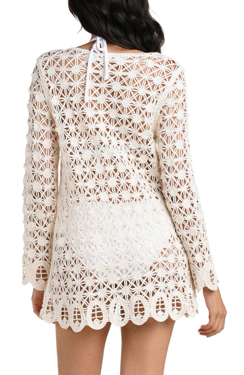 La Blanca Serenity Tie Front Cotton Cover-Up Tunic, Alternate, color,