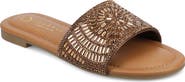 Journee Collection Maria Crystal Embellished Slide Sandal