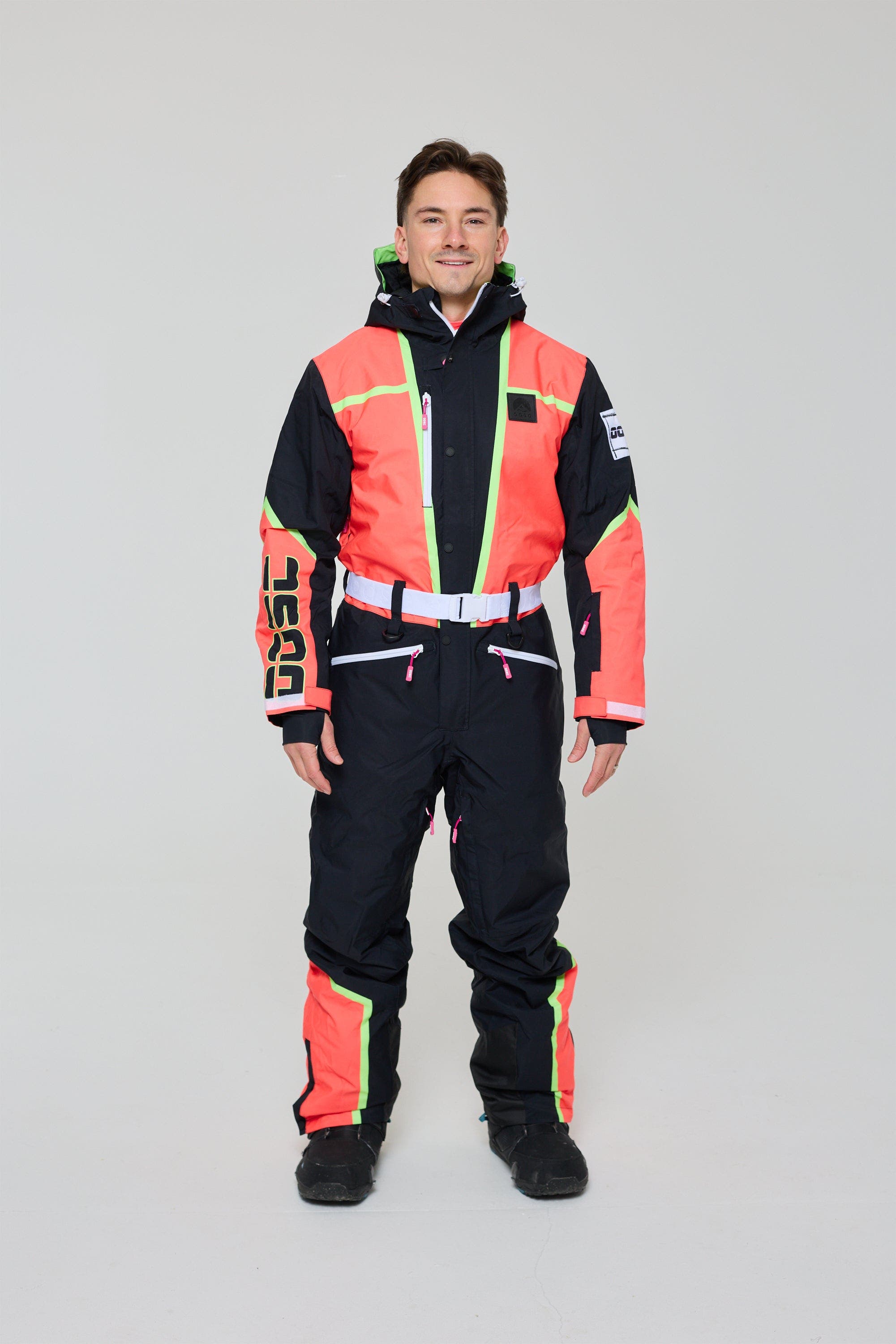 selected Black and neon orange