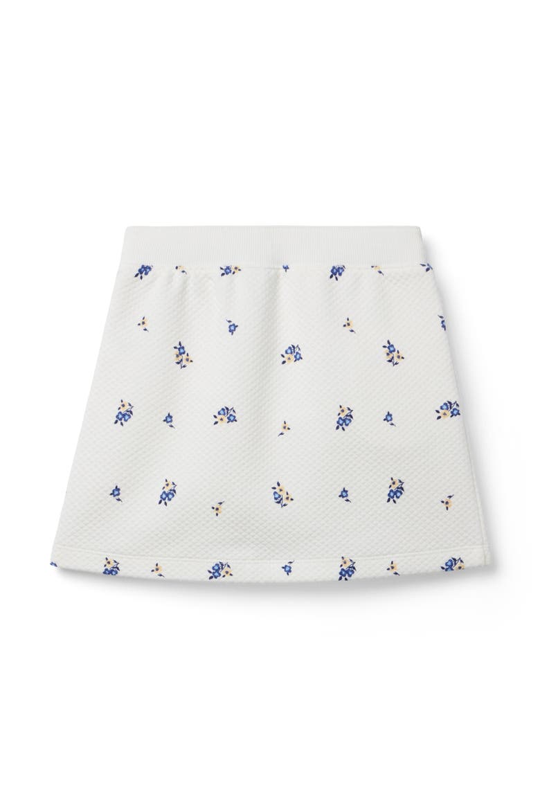 Quilted Floral Skirt, Alternate, color, White