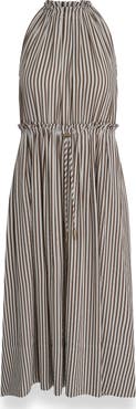 DONNA KARAN WEEKEND Sleeveless Stripe Midi Dress