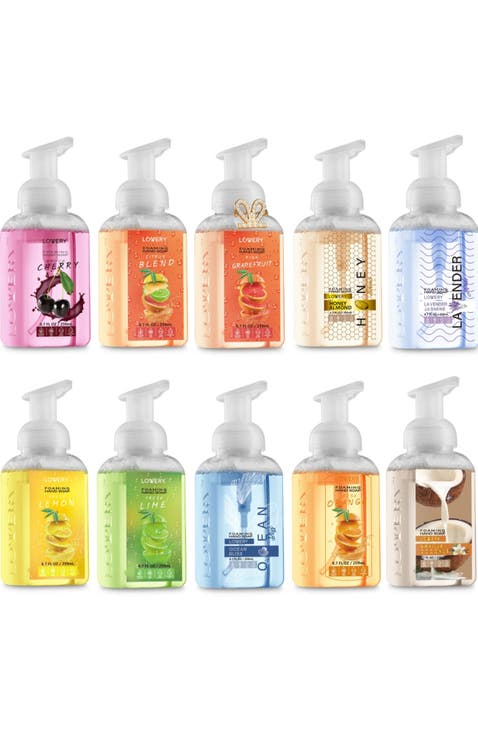 Foaming Hand Soap Pack of 10 - Moisturizing Hand Soap with Aloe Vera and Essential Oils - Scented Hand Wash for Kitchen or Bathroom