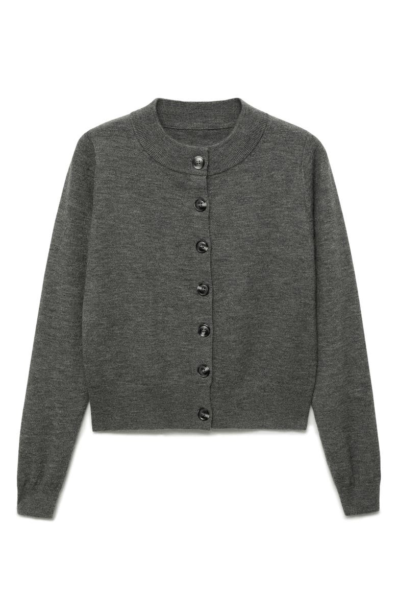 MANGO Crewneck Cardigan, Alternate, color, 