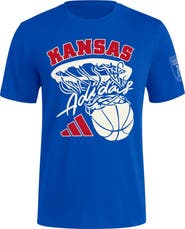 adidas Men's adidas Royal Kansas Jayhawks 70th Anniversary Basketball T-Shirt