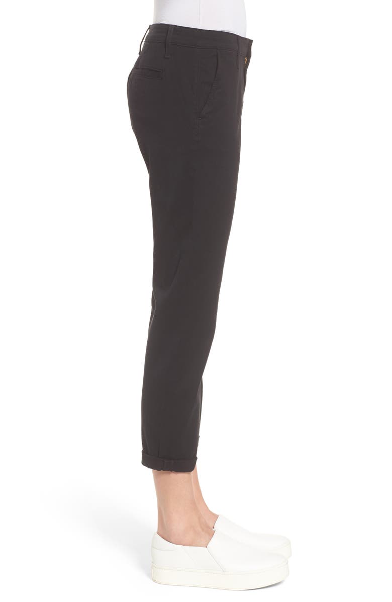 AG Caden Crop Twill Trousers, Alternate, color, Super Black