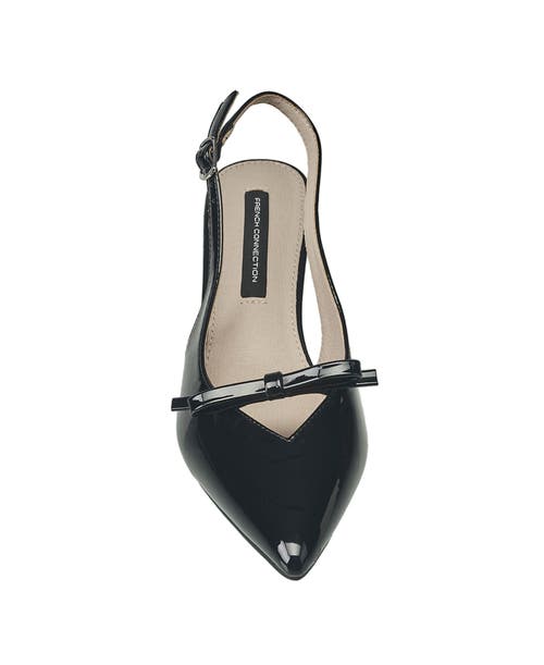 French Connection Quinny Slingback Kitten Heel In Black