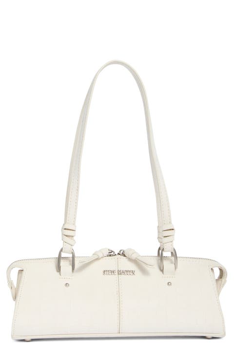 Sybil Croc Embossed Faux Leather Shoulder Bag