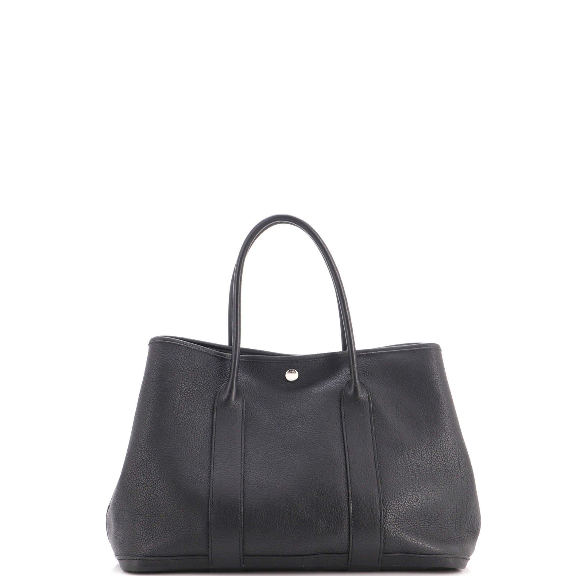 Garden Party Tote Leather 36, Alternate, color, Black