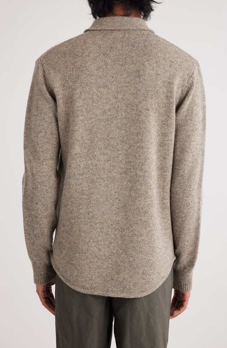 Dries Van Noten Mullins Sweater Knit Shirt, Alternate, color, Grey Melange