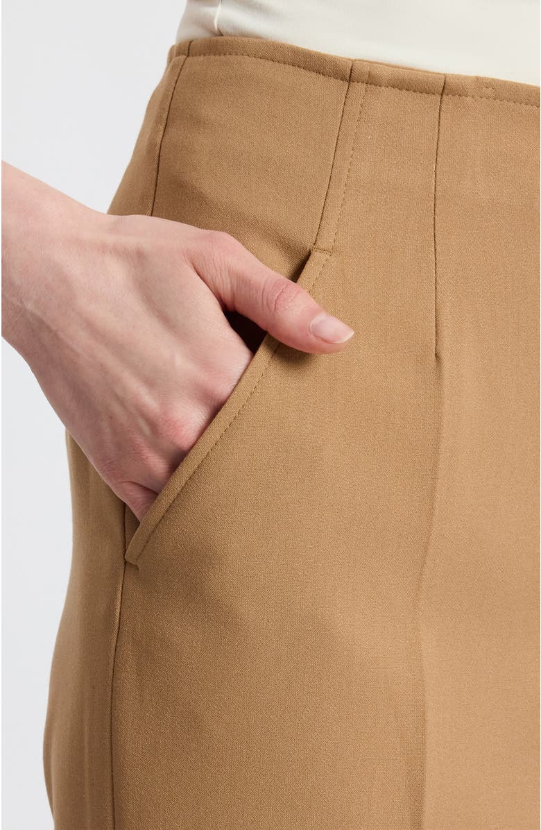 Santorelli Della Crepe Straight Leg Pants, Alternate, color, Dune Sand