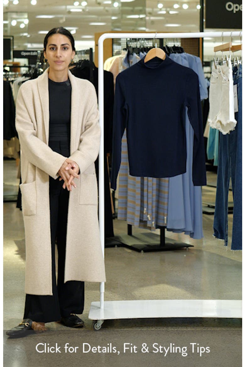 Perfect Rib Cotton Blend Funnel Neck Top video