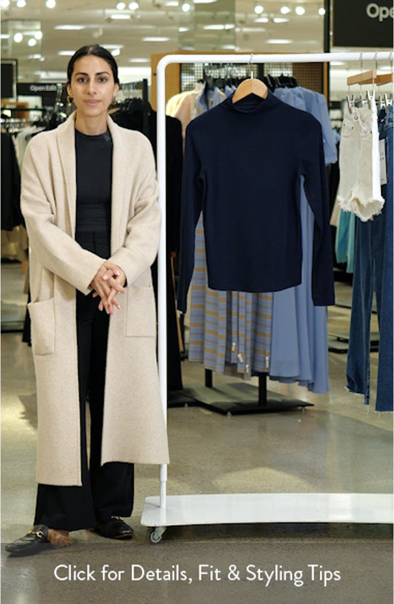 Perfect Rib Cotton Blend Funnel Neck Top, sales video thumbnail