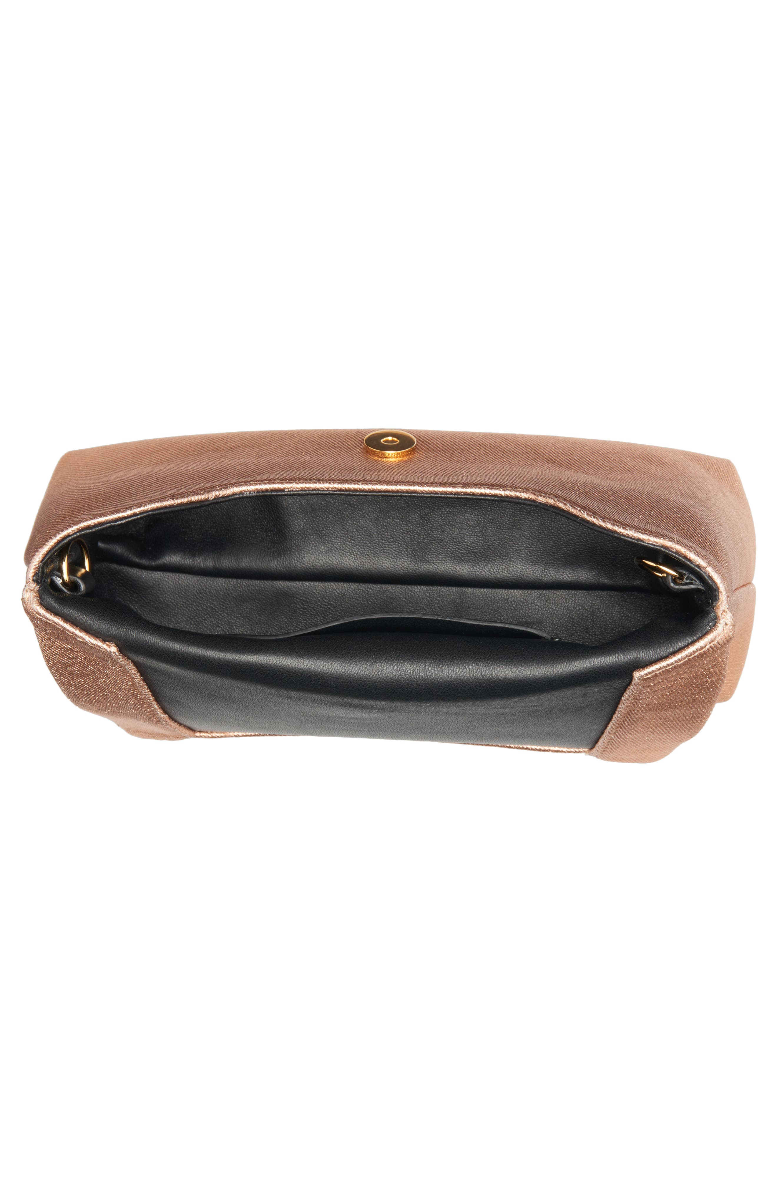 TOM FORD Logo Label Coated Denim Handheld Bag, Alternate, color, 