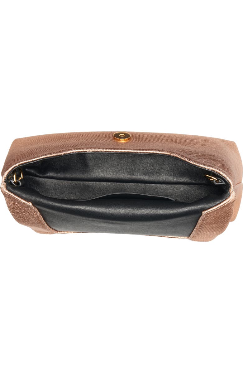 TOM FORD Logo Label Coated Denim Handheld Bag, Alternate, color,