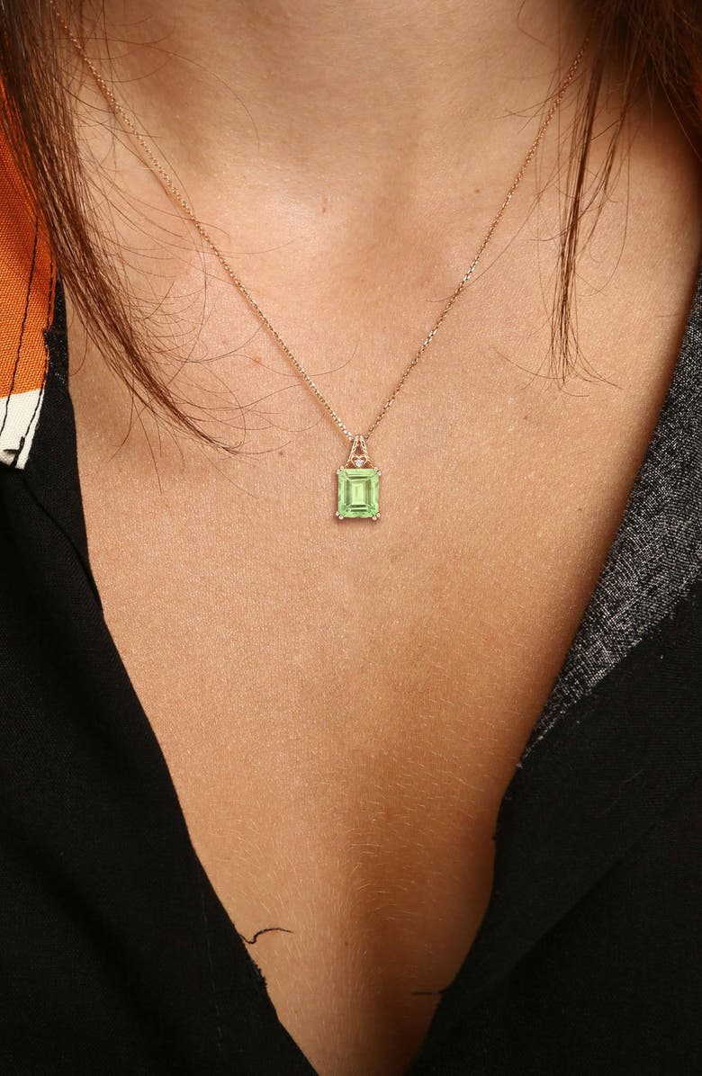 DELMAR Green Quartz Pendant Necklace, Alternate, color, Green