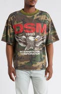 DIET STARTS MONDAY Eagle Camo Cotton Graphic T-Shirt