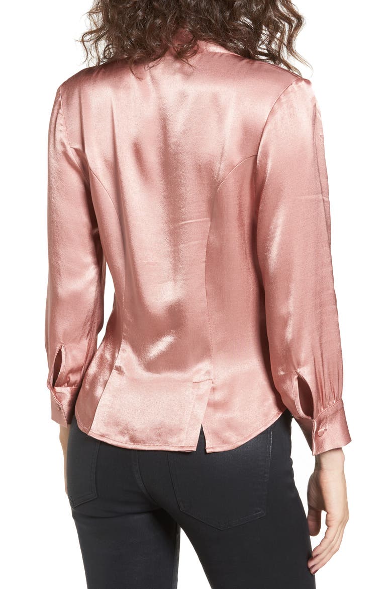 Errol Bow Blouse, Alternate, color, DUSTY ROSE