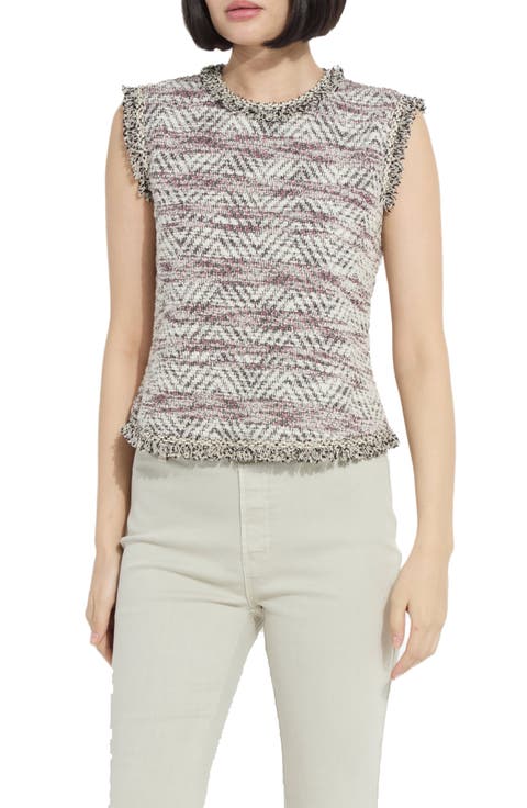 Cleo Sleeveless Tweed Shell