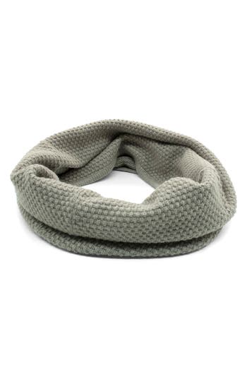 Portolano Popcorn Stitch Infinity Scarf In Gray