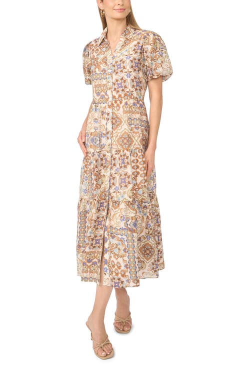 Tiered Maxi Shirtdress