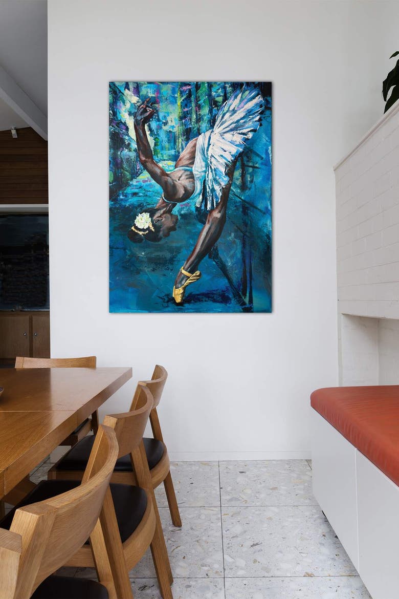 A Swan In The Backstreet by Tadaomi Kawasaki Canvas Wall Art - 18" x 26", Alternate, color, MULTI