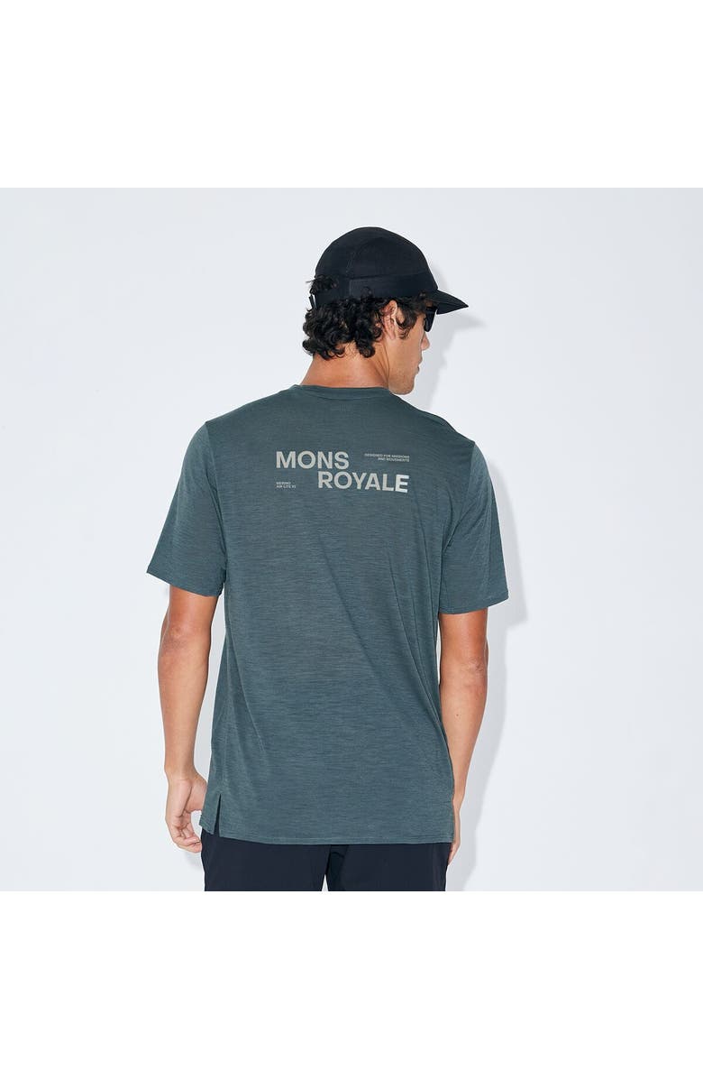 Mons Royale Aero Ultralight Merino T-Shirt - Men's, Alternate, color, Dark Cypress