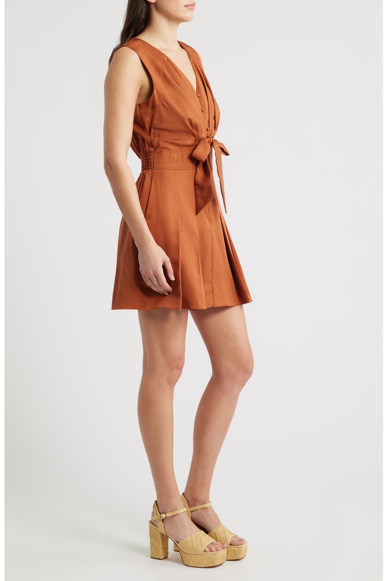 Seville Tie Waist Dress, Alternate, color, TERRA COTTA