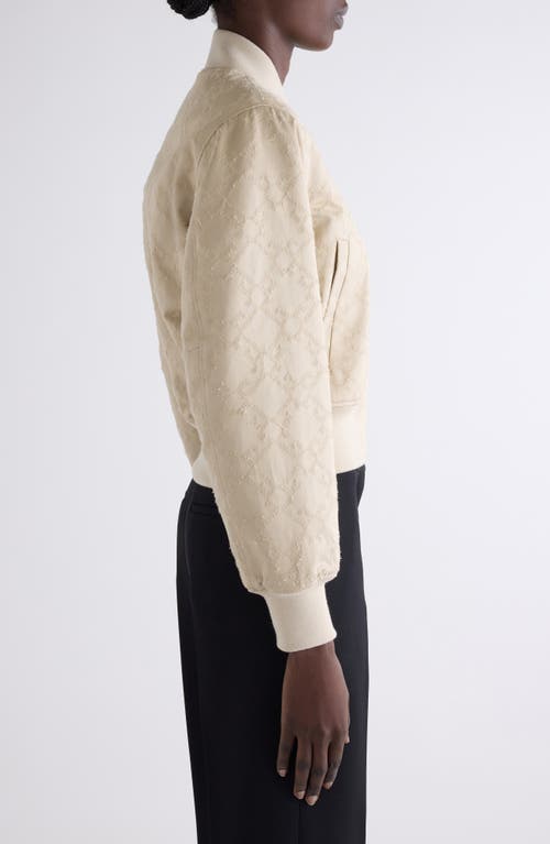 Givenchy Monogram 72 Light Varsity Jacket In Light Beige