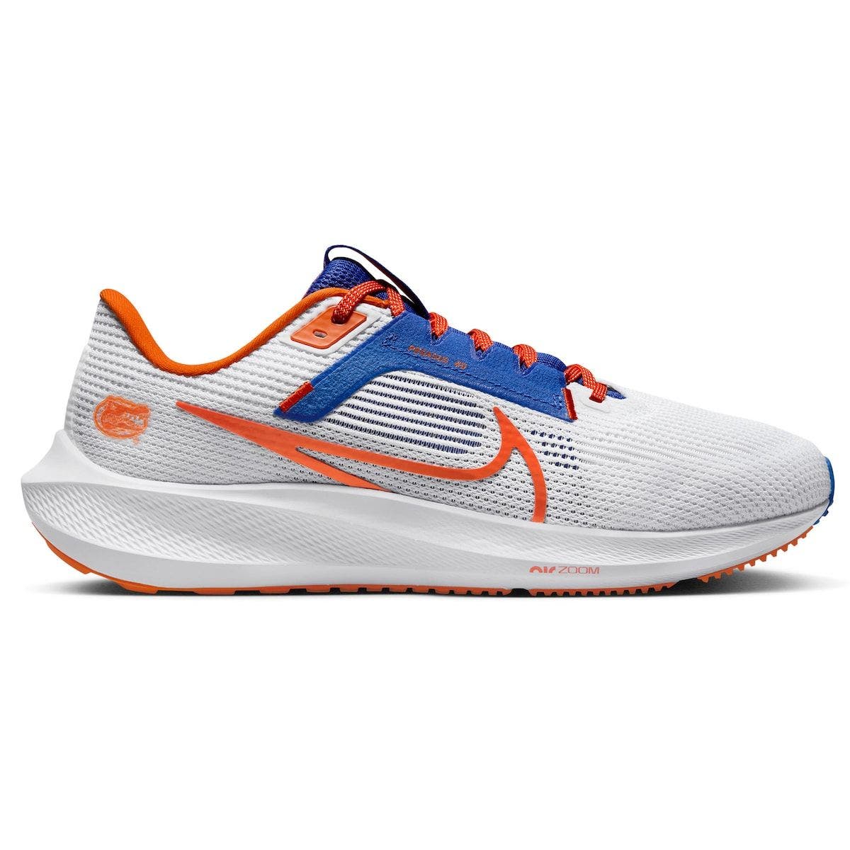 Unisex Nike  White Florida Gators Zoom Pegasus 40 Running Shoe, Alternate, color, White