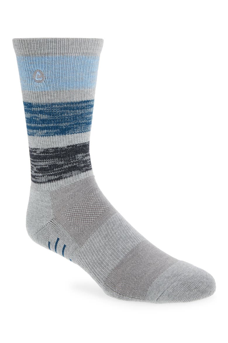 Adventureland Crew Socks, Main, color, SLEET