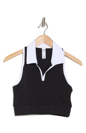 90 Degree By Reflex Lux Cute League Polo Crop Tank