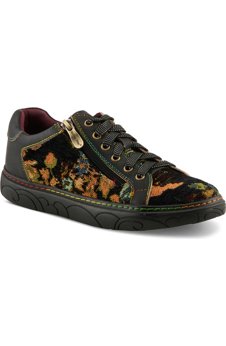 L'Artiste by Spring Step Danli Sneaker, Main, color, Black Multi