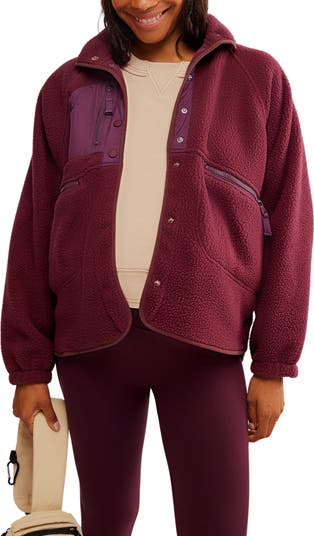ジャケット・アウター Free people fleece red pink flag checker Free People Jackets & Coats | Rare Free People Movement