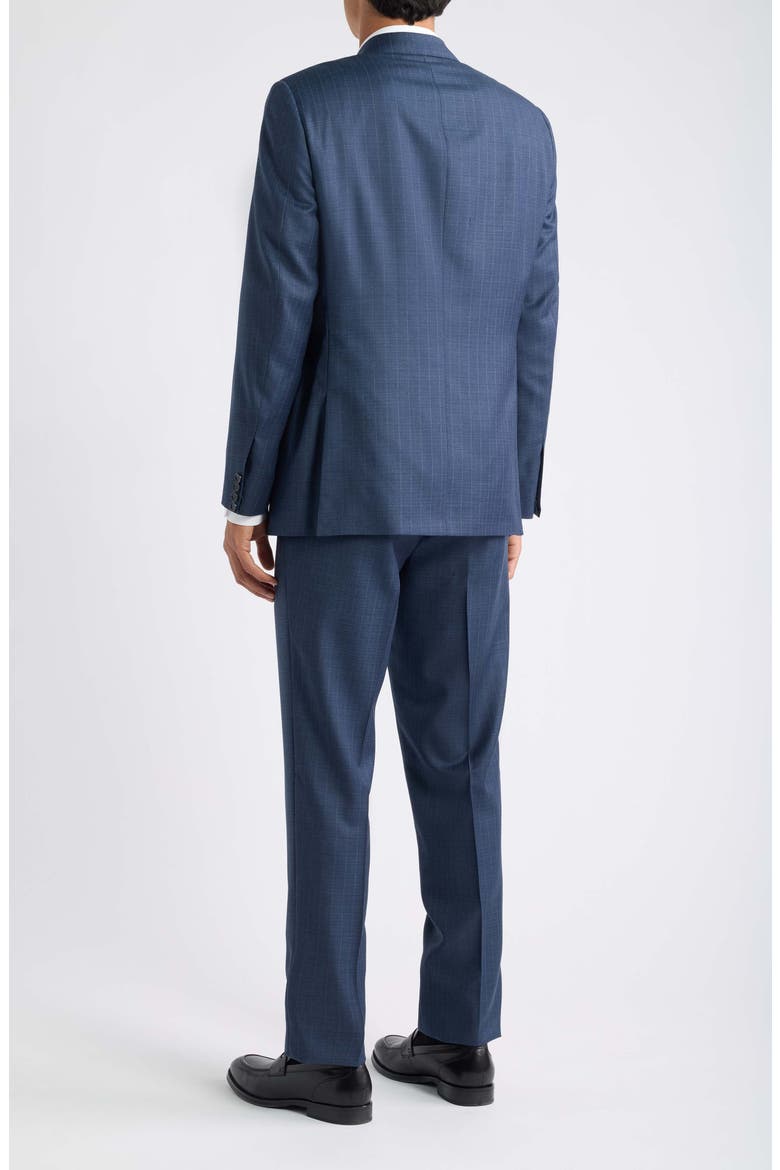 Navy Pinstripe Wool Suit, Alternate, color, BLUE