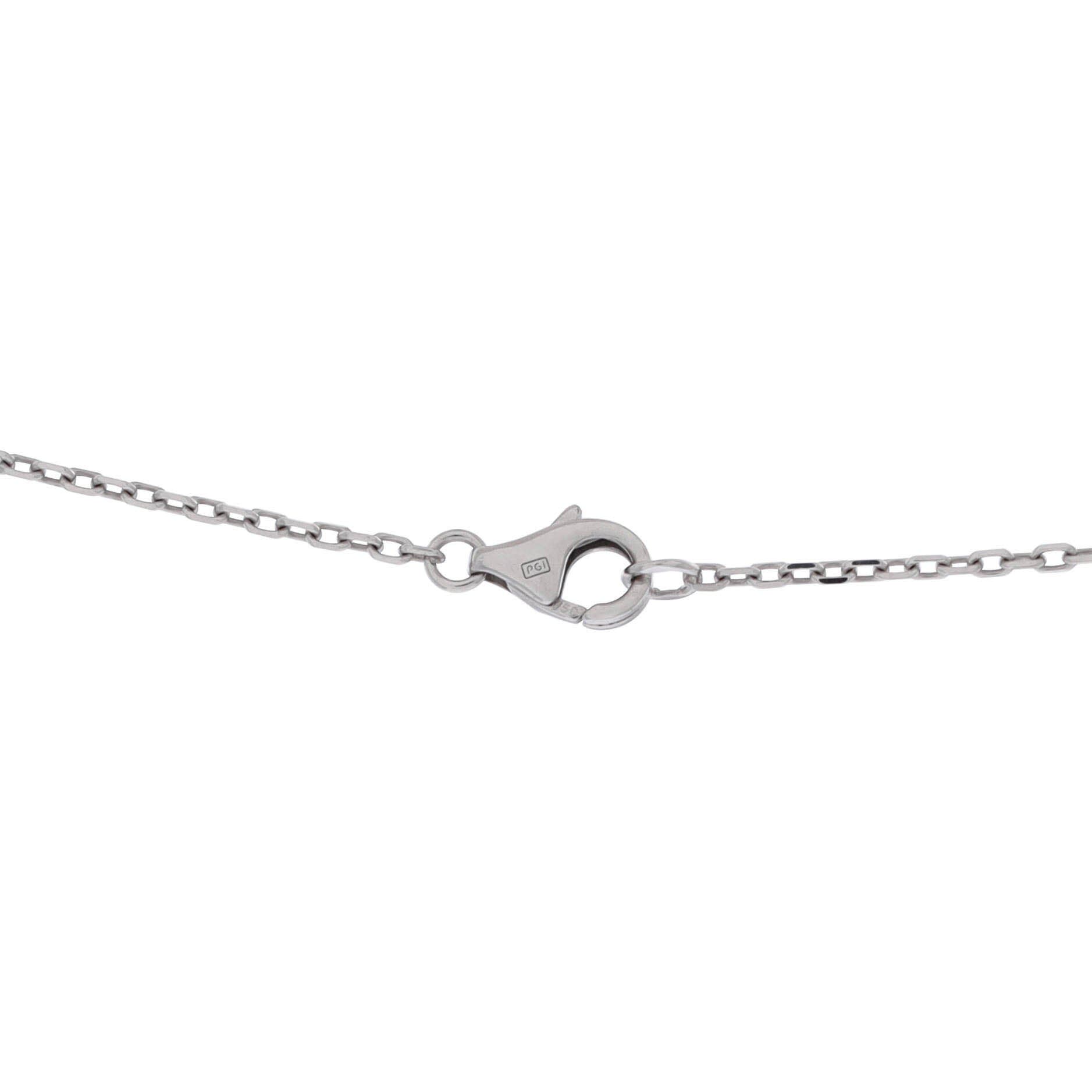 Love Interlocking Pave Necklace 18K White Gold and Diamonds, Alternate, color, Metallic Gold
