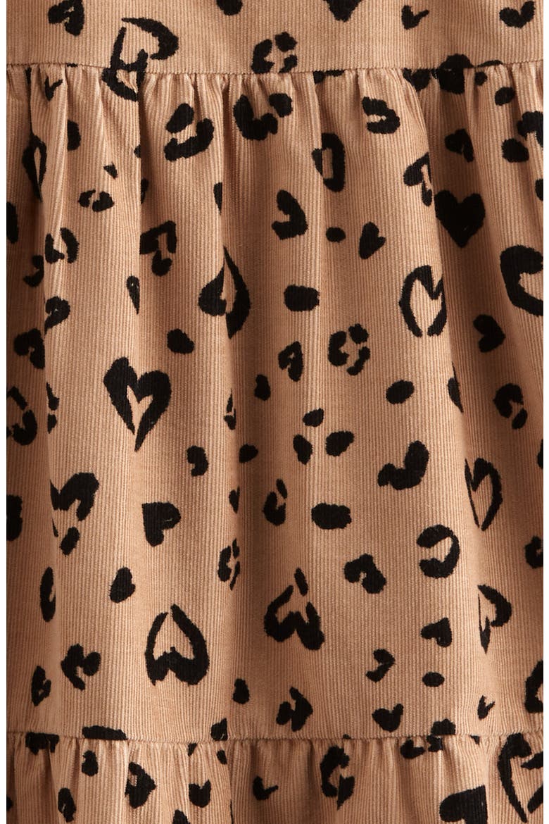 Kids' Corduroy Dress & T-Shirt Set, Alternate, color, BLACK- TAN LEOPARD HEARTS