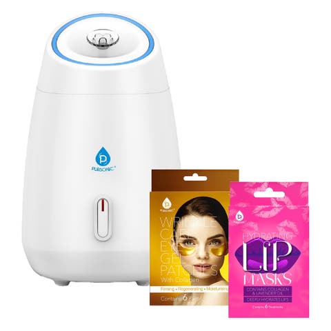 Deluxe Facial Steamer with 6 Soothing Eye Masks & 6 Nourishing Lip Masks