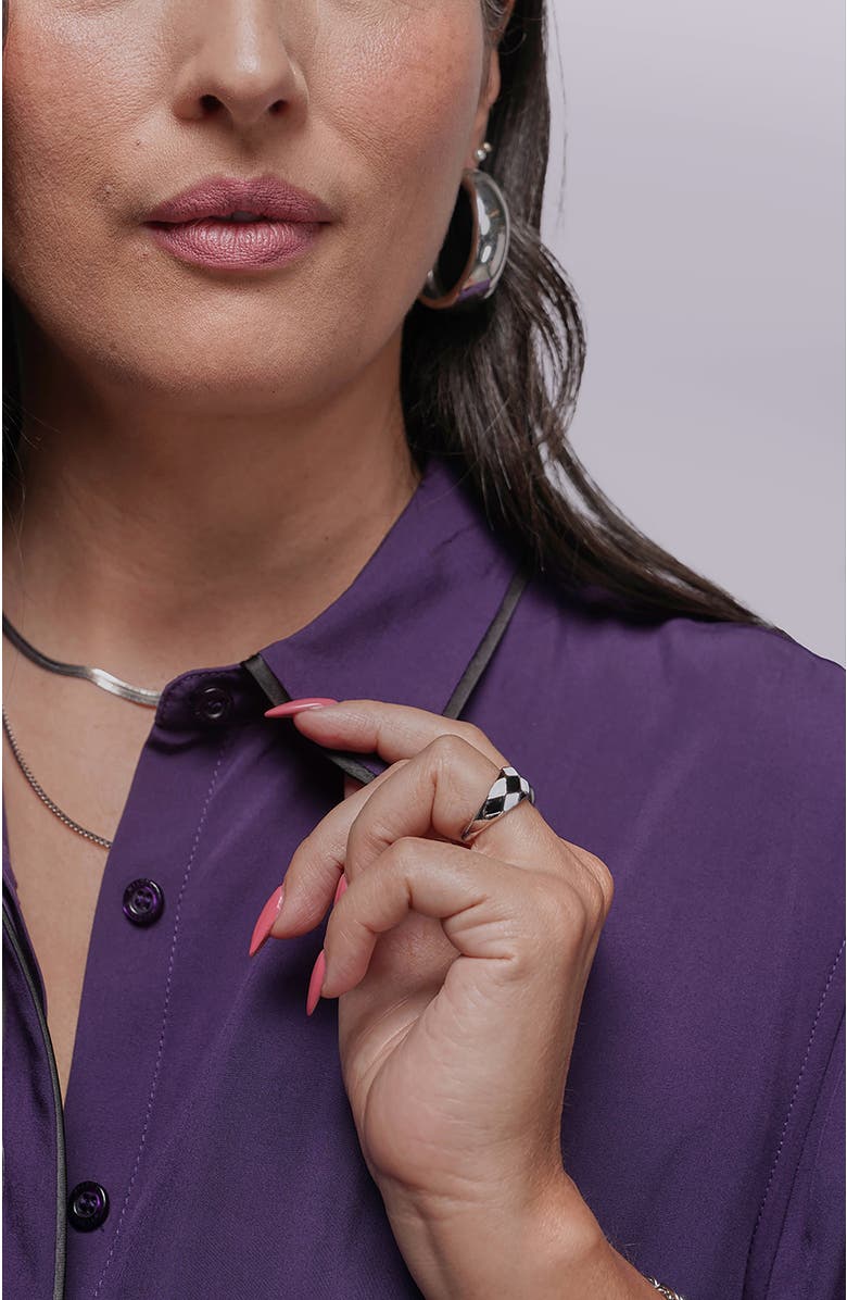 WILDFANG The Empower Button Up, Alternate, color, Plum/Black