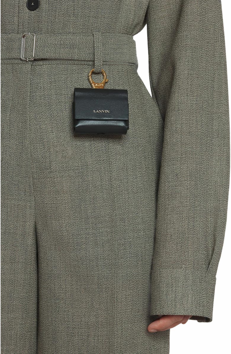 Lanvin Signature Leather Case For Airpods Pro, Alternate, color, Black