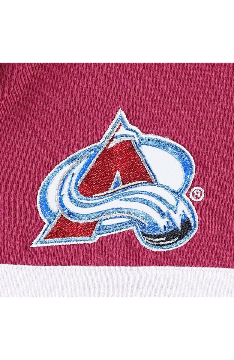 Tommy Hilfiger Men's Tommy Hilfiger Burgundy Colorado Avalanche Walter Lace-Up Long Sleeve Top, Alternate, color, Burgundy