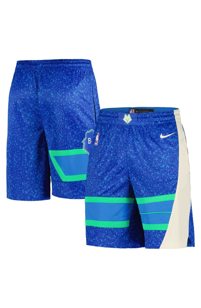 Nike Men's Nike  Royal Milwaukee Bucks 2023/24 City Edition Swingman Shorts, Main, color, 